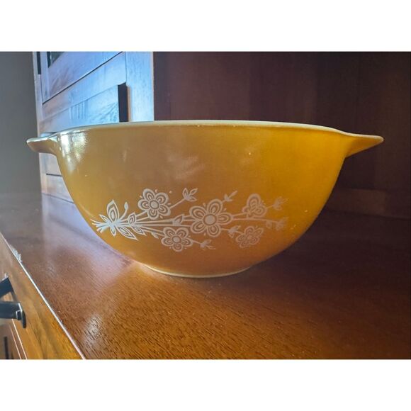 Pyrex butterfly gold side handles mixing bowl 442 kitchen vintage decor 1.5 lit - Picture 2 of 6